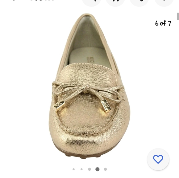 MICHAEL Michael Kors Daisy Moc in Pale Gold Metallic Leather - Picture 2 of 12